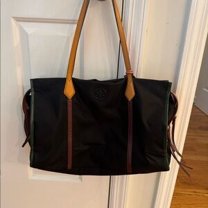 Tory Burch Perry Nylon & Leather Colorblock Tote